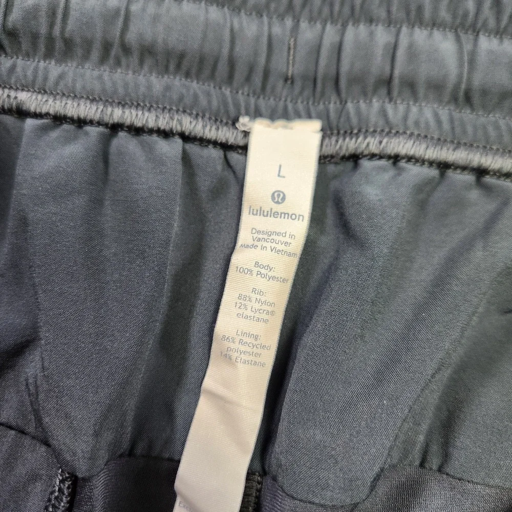 Lululemon Joggers Men Large ABC Warpstreme Gray Athleisure Regular Fit Stretch - Picture 3 of 10